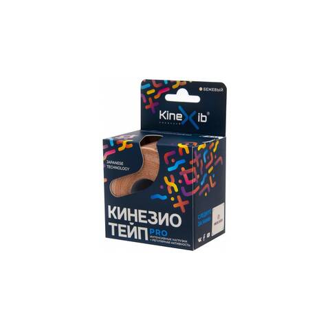 Кинезио-тейп Kinexib Pro (1м*5см) син, чер, оран, зел, беж - фото 1