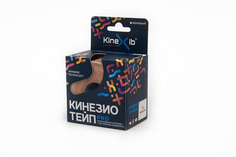 Кинезио-тейп Kinexib Pro (5м-5см) чер, роз,син,беж - фото 4
