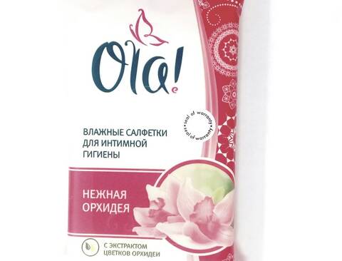 Салфетки влажные Ола для интим гигиены 15 шт Нежная орхидея - фото 1